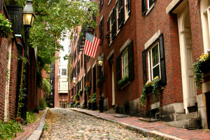 Boston cobblestone street